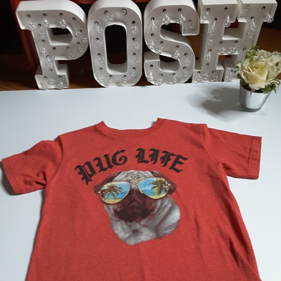 Hybrid California Pug Life graphic tee  XS 4/5 - Picture 1 of 4